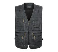 TieNew Uomo Popeline All'Aperto Viaggio Tasche Gilet Sport, 2018 Uomo Gilet Multitasche Senza Maniche Giubbino da Lavoro per Reporter Caccia Fotografi Outdoor Vest,Multitasche Gilet Uomo Outdoor