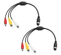 TIENFOKOTA Adattatore M12 4 Pin a 2 RCA, 2 Pezzi | Cavo Video, Per Telecamera CCTV, Da Telecamera a Monitor