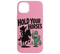 Tieni a freno i cavalli Umorismo divertente con cowboy e cac Custodia per iPhone 14 Plus