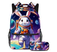 Tieni i tuoi oggetti essenziali in un unico posto, zaino con astuccio, il set di zaini per la scuola definitivo per studenti, rosa bianca e nera, Multicolore#07, B：29.4x20x40cm P：19x7.5x3.8cm, Zaini