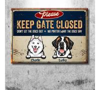 Tieni Il Cancello Chiuso, Non Lasciare Uscire I Cani: Divertente Cane Personalizzato, Regalo Per Gli Amanti Tappetini Porta Dingresso Tappeto Ingresso Casa Antiscivolo Tappeti D'Ingresso 40X60Cm