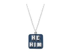 Tieni il tuo lui - Reverspins con smalto pronomico per gli amici, normale, Metallo non prezioso