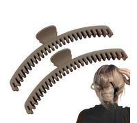 Tieni tutti i fermagli per capelli, 2 pezzi, piccoli fermagli per capelli a forma di artiglio, fermagli a banana non scivolanti, grandi barrettes, matite per panini sottili, forte impugnatura per Fra
