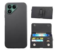 TienJueShi Cranio Stand Portafoglio TPU Silicone in Pelle Cellulare Caso Portafoglio Caso in Pelle Case Copertina Custodia Protettiva Cover Skin per Fairphone 6 Gen.6 6.31 inch