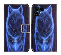 TienJueShi Lupo Stand Portafoglio TPU Silicone in Pelle Cellulare Caso Case Copertina Custodia Protettiva Cover per Fairphone 6 Gen.6 6.31 inch