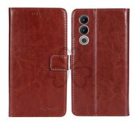 TienJueShi Marrone Premium Retro Stand Portafoglio TPU Silicone Caso in Pelle Case Copertina Custodia Protettiva Cover PerDoogee Blade 10 Power 6.6 inch