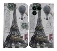 TienJueShi Torre Stand Portafoglio TPU Silicone in Pelle Cellulare Caso Case Copertina Custodia Protettiva Cover per Fairphone 6 Gen.6 6.31 inch