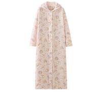 TienNew Camicia da Notte Lunga Casual da Donna, Comoda Camicia da Notte in Pile, Abito da Donna in Pile Morbido Pigiama Spa Robe