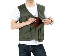 TienNew Gilet da caccia e pescatore Uomo, senza maniche, Multi-intascato, per campeggio, caccia, per viaggi