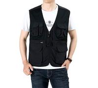 TienNew Gilet da caccia e pescatore Uomo, senza maniche, Multi-intascato, per campeggio, caccia, per viaggi