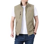 TienNew Gilet da Pesca Senza Maniche da Uomo, Giacca Lavoro Smanicato Leggera da Esterno Multitasche, per campeggio, caccia