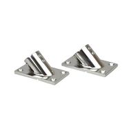 TIEOAXFT 2PCS 45 Gradi Quadrati in Acciaio Inox 316 Corrimano Connettori Raccordi 22 Millimetri 25 Millimetri Yacht Barca A Vela Ringhiera Staffa di Montaggio Hardware(22mm)