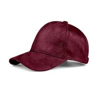 TIEOAXFT Berretto da Baseball Classico in Pelle Scamosciata in Ecopelle papà in Velluto a Coste Cappello Casual Regolabile a Basso Profilo(1-10pcs,Wine Red)