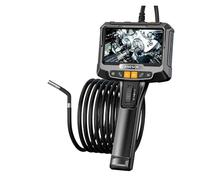 TIEOAXFT Endoscopio a Doppia Lente Rotante a 360°, Telecamera di ispezione endoscopica IPS da 3,9 mm e 5 Pollici, endoscopio Industriale Meccanico automobilistico(S10 Single Lens 4mm)