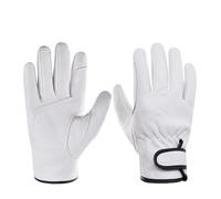 TIEOAXFT Guanti da Lavoro in Pelle di Pecora Lavoratori Lavoro Saldatura Protezione di Sicurezza Giardino Sport Motociclista Guanti Resistenti all'Usura(Gray,L)