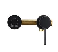 TIEOAXFT Rubinetto for lavabo a Cascata Smesiteli, Rubinetto for Bagno Nascosto in Ottone, Doppio Foro, Maniglia Singola, Nero Opaco