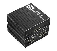 TIEOAXFT Splitter duplicato/specchio 8K con distributore video EDID compatibile 1 a 2 splitter for console di gioco Set-Top Box e computer