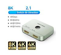 TIEOAXFT Switcher 2.1 8K 60Hz 4K120Hz bidirezionale in out for TV PS5 4 Monitor Splitter compatibile(HDMI 2.1-Green)