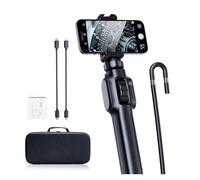 TIEOAXFT Telecamera endoscopica Industriale da 2 MP con Schermo IPS da 4,3 Pollici, Rotazione a 360 Gradi, Telecamera di ispezione, boroscopio for Tubi di Automobili(3m,8mm Android iOS)