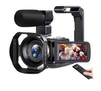 TIEOAXFT Videocamera 8K, videocamera Digitale da 64 MP, Zoom Digitale 18X, videocamera Portatile con Touch Screen LCD da 3 Pollici