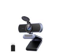 TIEOAXFT Webcam 4K FHD 1080P 8MP for PC, PDAF automatico, doppi microfoni AI con cancellazione del rumore, webcam for Zoom/Teams/Google Meet(1080P Webcam)