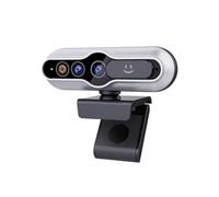 TIEOAXFT Webcam for PC con riconoscimento facciale, 2K 1080P, Windows Hello, for laptop e desktop, fotocamera USB microfono