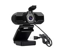 TIEOAXFT Webcam manuale for computer con clip universali, adatta for laptop, desktop e monitor, webcam microfono, Full HD 1080P