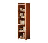Tier Bookcase Modern Style Tall Bookcase Floor Storage Shelf Open Storage Cabinet for Living Room Study Bedroom Office Brown-6F 50cm
