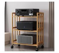 Tier Media Component Storage Unit Scaffali Mobile Audio Video Tower per DVD CD Giradischi Stand Attrezzature Stereo Giradischi Holder Soggiorno Ufficio Angolo Centro di intrattenimento