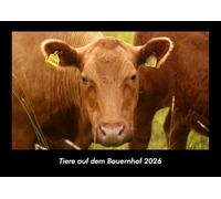 Tiere auf dem Bauernhof 2026 Fotokalender DIN A3: Monatskalender mit Bild-Motiven von Haustieren, Bauernhof, wilden Tieren und Raubtieren