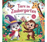 Tiere im Zaubergarten - Ein zauberhaftes Malbuch ab 4 Jahren mit 50 fabelhaften Bildern zum Ausmalen.