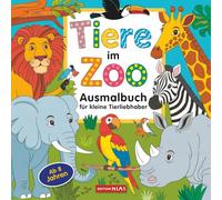 Tiere im Zoo - Ausmalbuch für kleine Tierfreunde ab 8 Jahre - 50 detailreiche Tierbilder