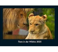 Tiere in der Wildnis 2025 Fotokalender DIN A4: Monatskalender mit Bild-Motiven von Haustieren, Bauernhof, wilden Tieren und Raubtieren