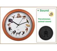 Orologio Parete Voci Animali Afrika-Amerika-Asien-Dschungel Per Completo Ora