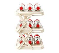 Tiered Display Stand - ABS 26x22x20cm 3 Tier Stackable Serving Tray, Adjustable Snack Organizer Rack | Fruit Storage Shelf, Candy Dessert Holder, Countertop Centerpiece Home Kitchen Use