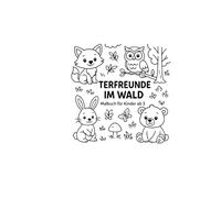 Tierfreunde im Wald - Malbuch für Kinder ab 3: Ein Malbuch für Kinder ab 3 Jahren - 30 süße Waldbewohner zum Ausmalen