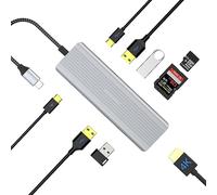 Tiergrade Dock station adattatore multiporta USB C Hub con HDMI 4K, 100W PD, 2* USB 3.0, 1* USB C, lettore di schede SD per Chromebook Pixel, Dell XPS 13/15