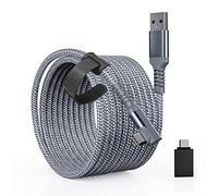 Tiergrade Link Cable 6M compatibile con Quest2 / Pico 4, USB A to C Accessori per cavi con trasferimento dati da 5 Gbps, cavo USB3.0 intrecciato in nylon per cuffie VR e PC da gioco