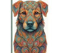 Tierische Gedanken: Liniertes A5 Notizbuch mit 200 Seiten im Mandala-Stil Hund
