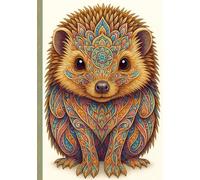 Tierische Gedanken: Liniertes A5 Notizbuch mit 200 Seiten im Mandala-Stil Igel