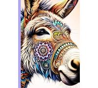 Tierische Inspiration: Gepunktetes A5 Notizbuch mit 200 Seiten im Mandala-Design Esel