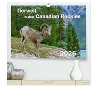 Tierwelt in den Canadian Rockies (hochwertiger Premium Wandkalender 2026 DIN A2 quer), Kunstdruck in Hochglanz: Wunderschöne, spektakuläre und ... Paradies für Tier- und Naturliebhaber sind