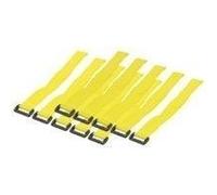 Ties del cavo LogiLink Velcro PA66 10 pezzi. Giallo w20mm l300mm kab0015 NEW