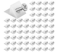 TIESOME 100 staffe di supporto per cassetti, angolo del cassetto con viti, fissaggio per staffe di codice, cunei di riparazione in plastica per rinforzo inferiore dei cassetti, kit di riparazione