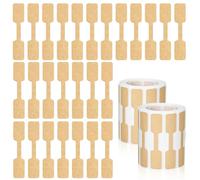 TIESOME 1000 etichette vuote per gioielli, etichette autoadesive marroni vuote per gioielli, etichette per prezzi, facili da staccare, senza residui, per piccole imprese, etichette per gioielli