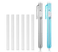 TIESOME 2Pcs Penna-Stile Retrattile Meccanico Con 6Pcs Ricariche Gomme Stick Automatiche Portatile per Matite Bambino Scrittura Pittura Disegno
