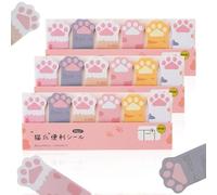 TIESOME 360 linguette adesive a forma di gatto, Kawaii, autoadesive, a forma di zampa di gatto, per gli amanti dei gatti, graziose forniture per ufficio