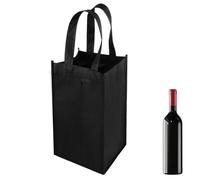 TIESOME 4 sacchetti per bottiglie di vino, da viaggio, impermeabili, riutilizzabili, con piastra di base e maniglia per il trasporto, ideali come regalo per gli amanti del vino