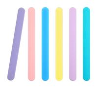 TIESOME 6 bastoncini in silicone riutilizzabili, bastoncini di cera per ghiaccioli, strumenti per miscelare resina epossidica liquida e bicchieri glitterati