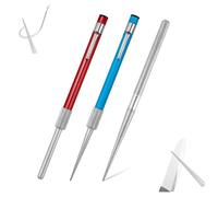 TIESOME Affilacoltelli diamantati, affilatrice portatile diamantata, pietre e barre per coltelli da cucina e caccia, 2 pezzi blu + rosso